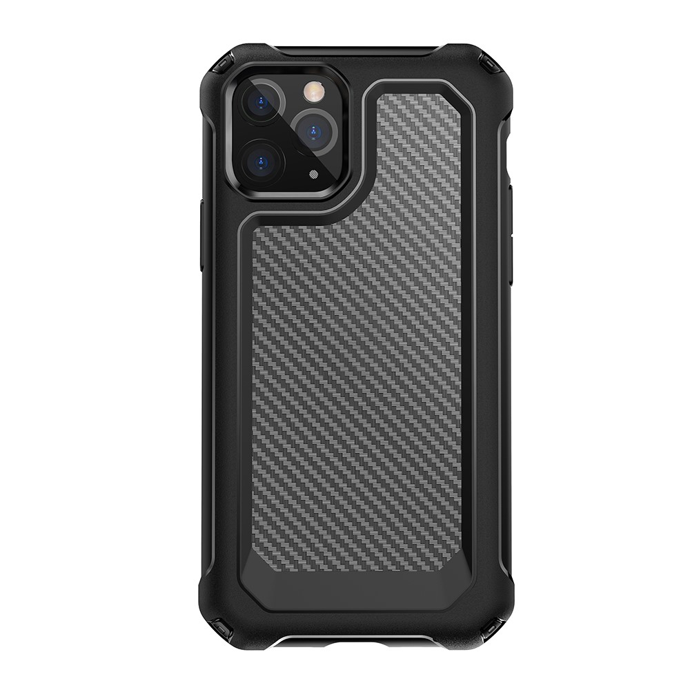 Carbon Fiber Texture PC + TPU Combo Case for iPhone 11 Pro Max 6.5 inch - Black-2