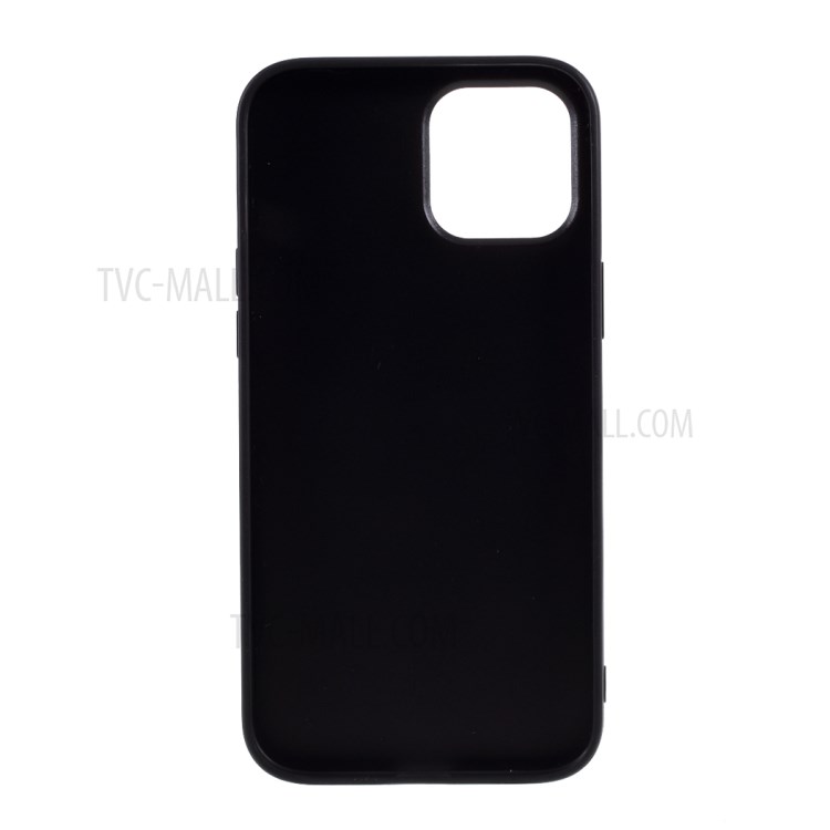 PU Leather Coated TPU PC Back Case for iPhone 12 Pro Max 6.7 inch - Black-3