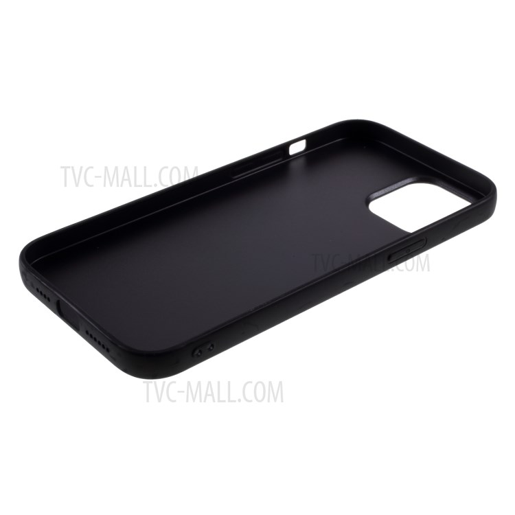 Rivet Style PU Leather Coated TPU PC Cover for iPhone 12 5.4 inch - Brown-3