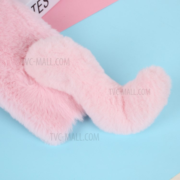 Mouse Shaped Fur Coated TPU Back Case for iPhone 12 Pro Max 6.7 inch - Pink-3