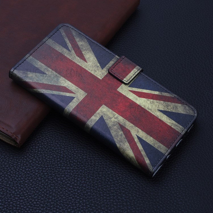 Pattern Printing PU Leather Wallet Stand Phone Cover for iPhone 12 Pro 6.1 inch - UK Flag-8