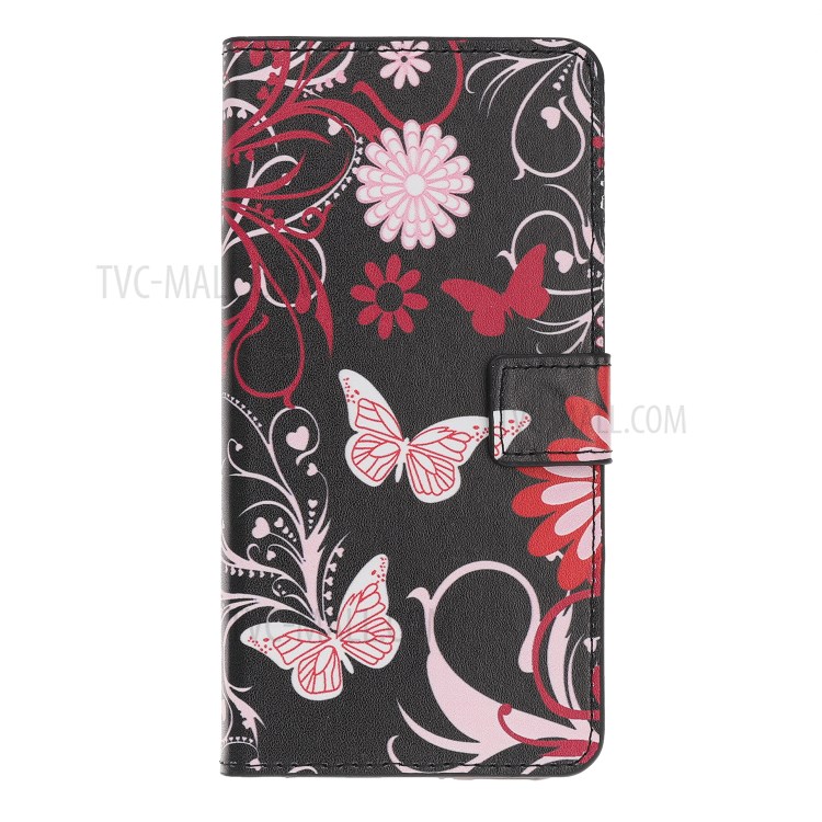 Pattern Printing PU Leather Wallet Stand Phone Cover for iPhone 12 Pro 6.1 inch - Flowers and Butterflies-2
