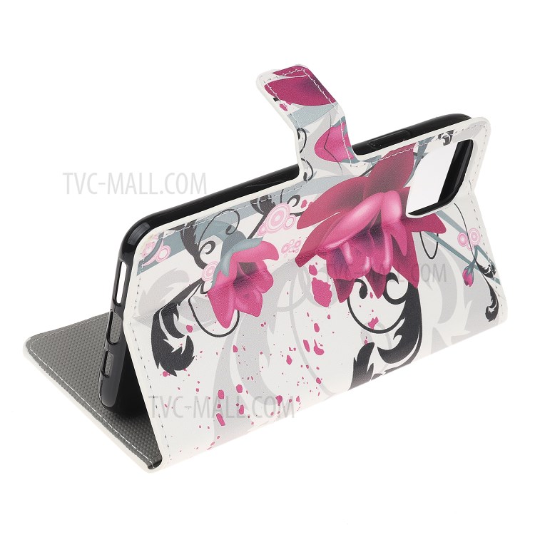 Pattern Printing PU Leather Wallet Stand Phone Cover for iPhone 12 Pro 6.1 inch - Kapok-4