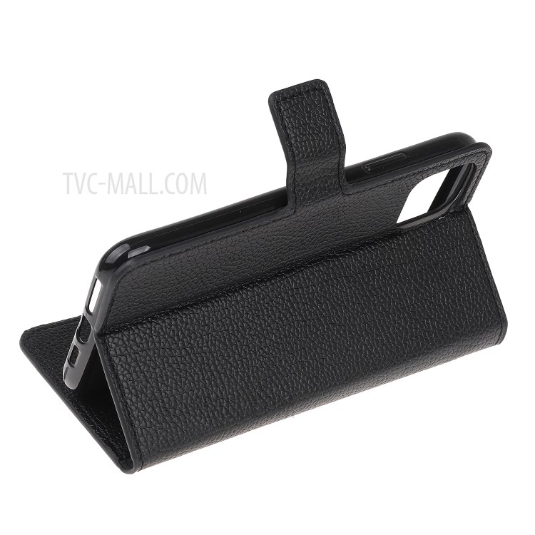 Litchi Skin Wallet Flip Leather Case for iPhone 12 Pro 6.1-inch-4