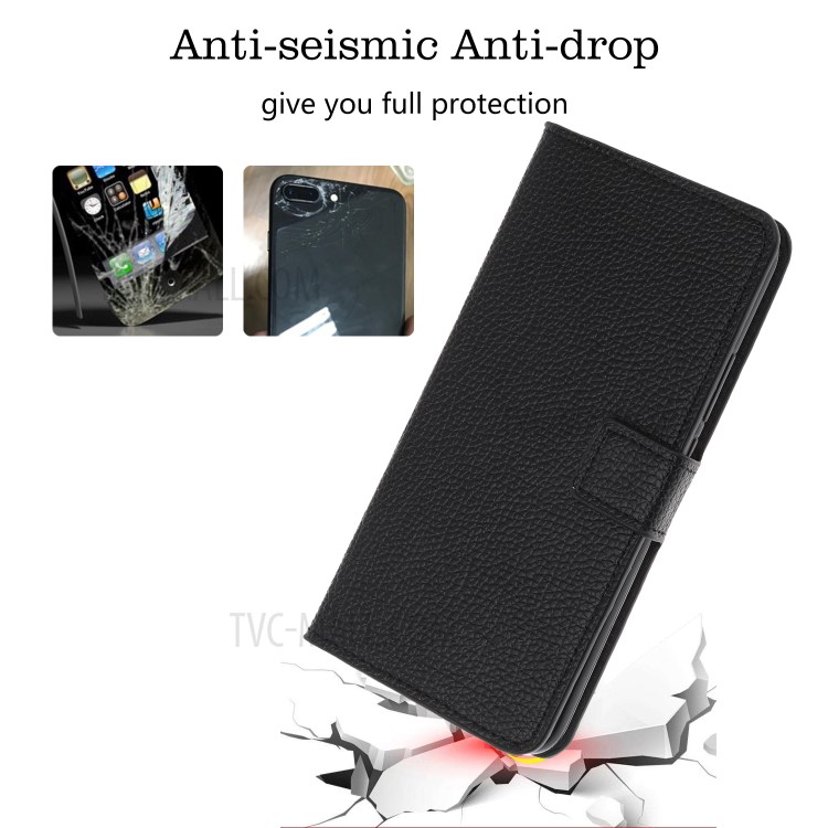 Litchi Skin Wallet Flip Leather Case for iPhone 12 Pro 6.1-inch-7