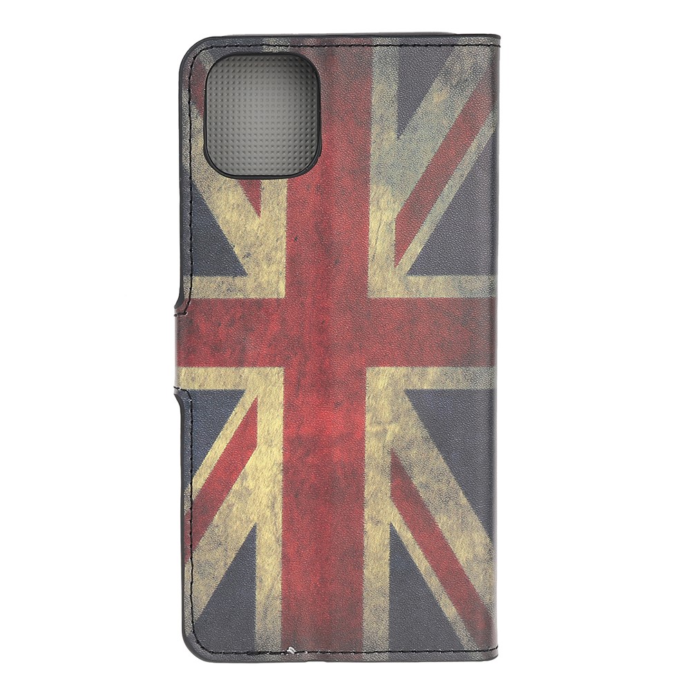 Pattern Printing Leather Wallet Case for iPhone 12 5.4 inch - Retro UK Flag-3
