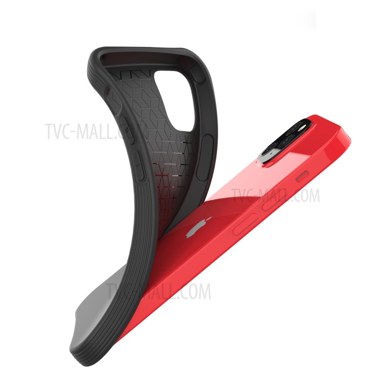 Solid Color Matte Cover Soft TPU Protective Case for iPhone 12 5.4 inch - Black-5