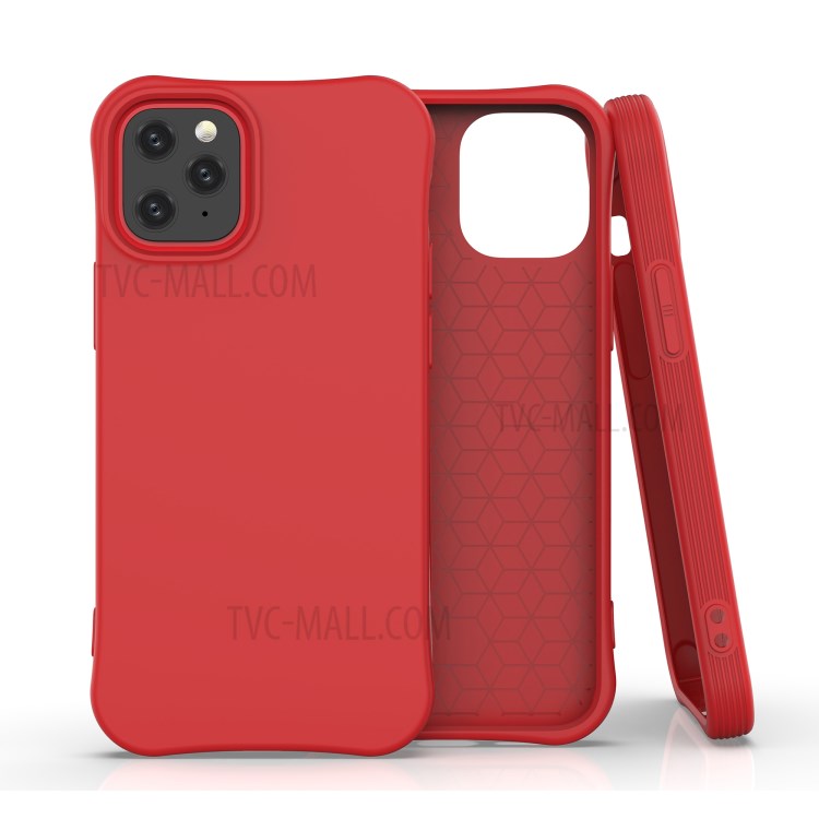 Solid Color Matte Cover Soft TPU Protective Case for iPhone 12 mini - Red-1