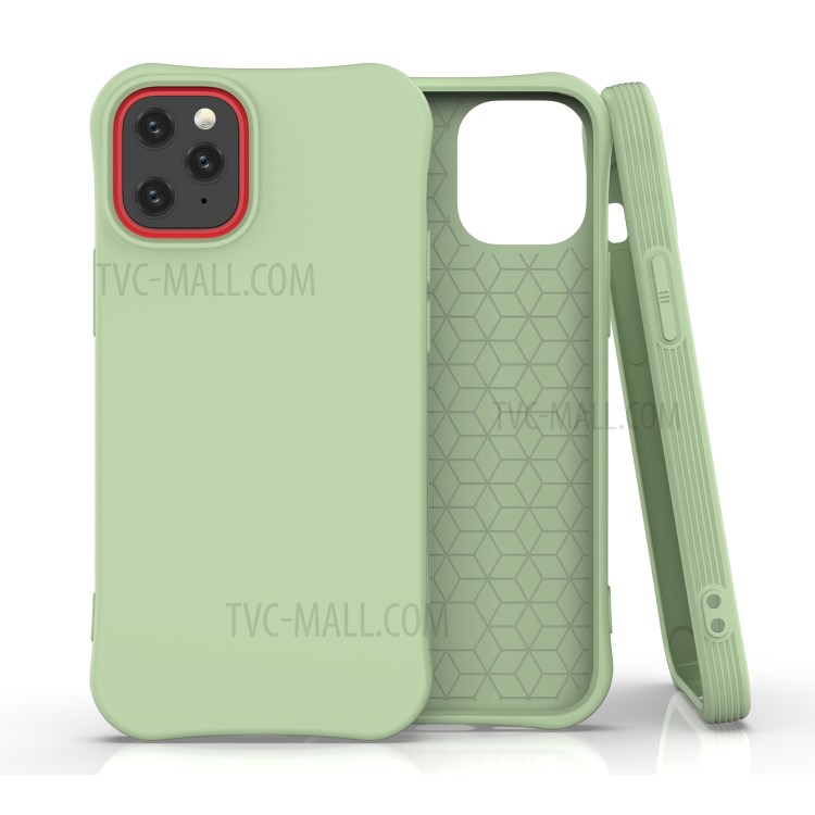 Solid Color Matte Cover Soft TPU Protective Case for iPhone 12 5.4 inch - Light Green-1
