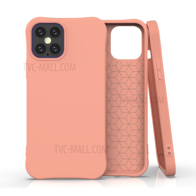 Solid Color Matte Soft TPU Shell Protective Case for iPhone 12 Pro 6.1 inch - Orange-1