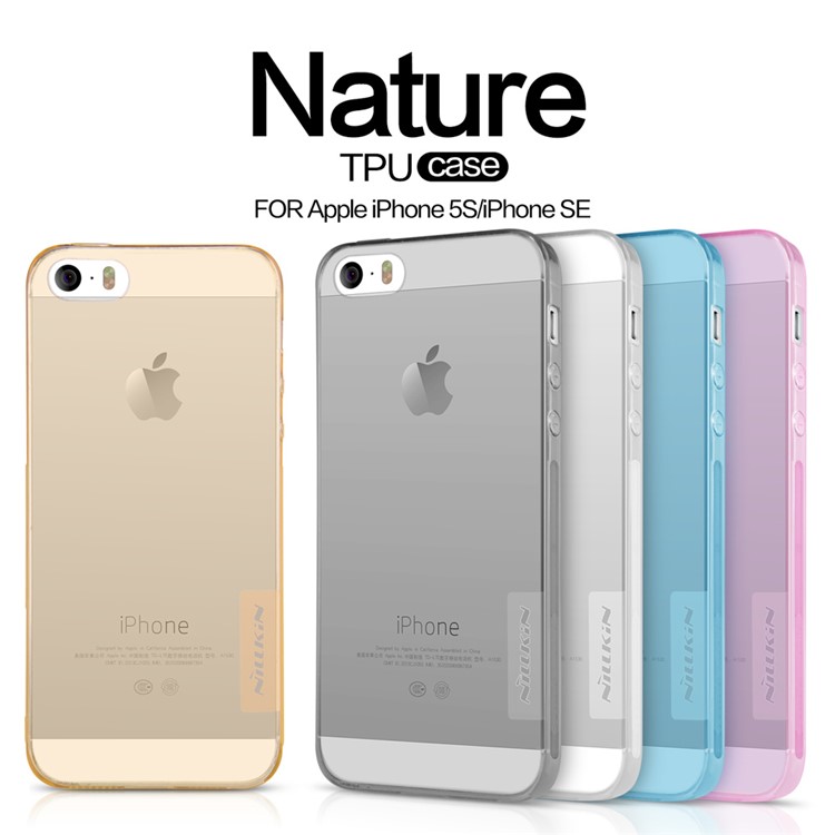 NILLKIN 0.6mm Nature TPU Case Cover for iPhone SE 5s 5 - White-7