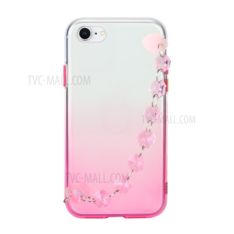 Crystal Bracelet Style Soft TPU Mobile Phone Case for iPhone 7/8/SE (2nd Generation) - Pink-1