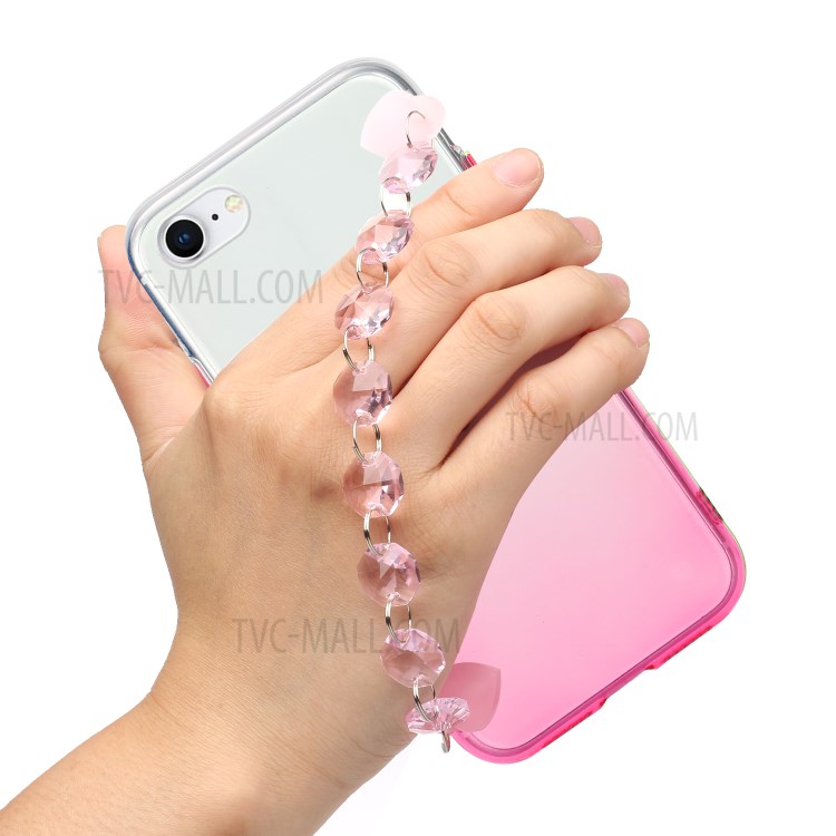 Crystal Bracelet Style Soft TPU Mobile Phone Case for iPhone 7/8/SE (2nd Generation) - Pink-2