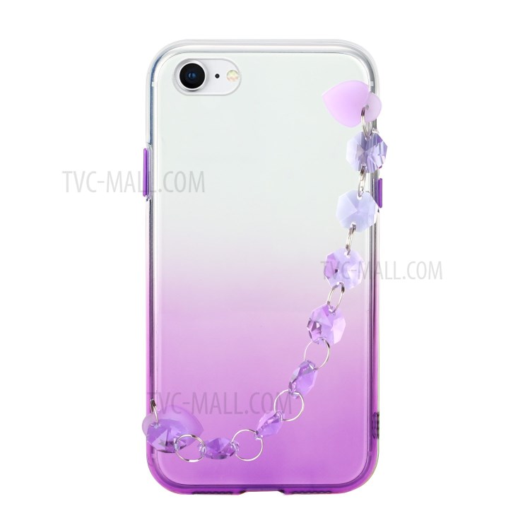 Crystal Bracelet Style Soft TPU Mobile Phone Case for iPhone 7/8/SE (2nd Generation) - Purple-1