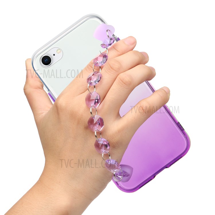 Crystal Bracelet Style Soft TPU Mobile Phone Case for iPhone 7/8/SE (2nd Generation) - Purple-2