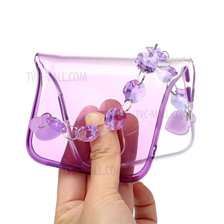 Crystal Bracelet Style Soft TPU Mobile Phone Case for iPhone 7/8/SE (2nd Generation) - Purple-3