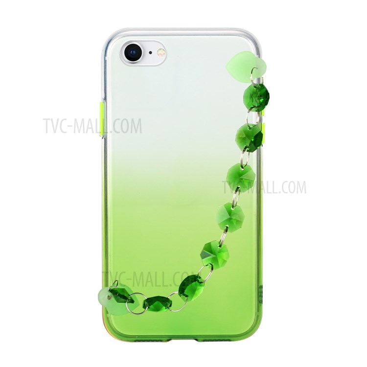 Crystal Bracelet Style Soft TPU Mobile Phone Case for iPhone 7/8/SE (2nd Generation) - Green-1