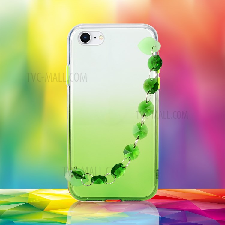 Crystal Bracelet Style Soft TPU Mobile Phone Case for iPhone 7/8/SE (2nd Generation) - Green-4