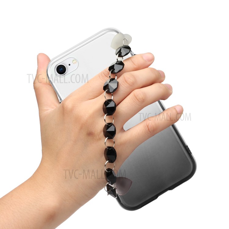 Crystal Bracelet Style Soft TPU Mobile Phone Case for iPhone 7/8/SE (2nd Generation) - Black-2
