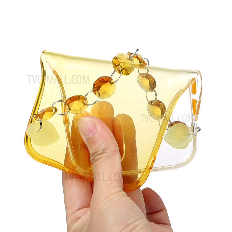 Bracelet Crystal Style Soft TPU Mobile Phone Case for iPhone 11 6.1 inch - Yellow-3
