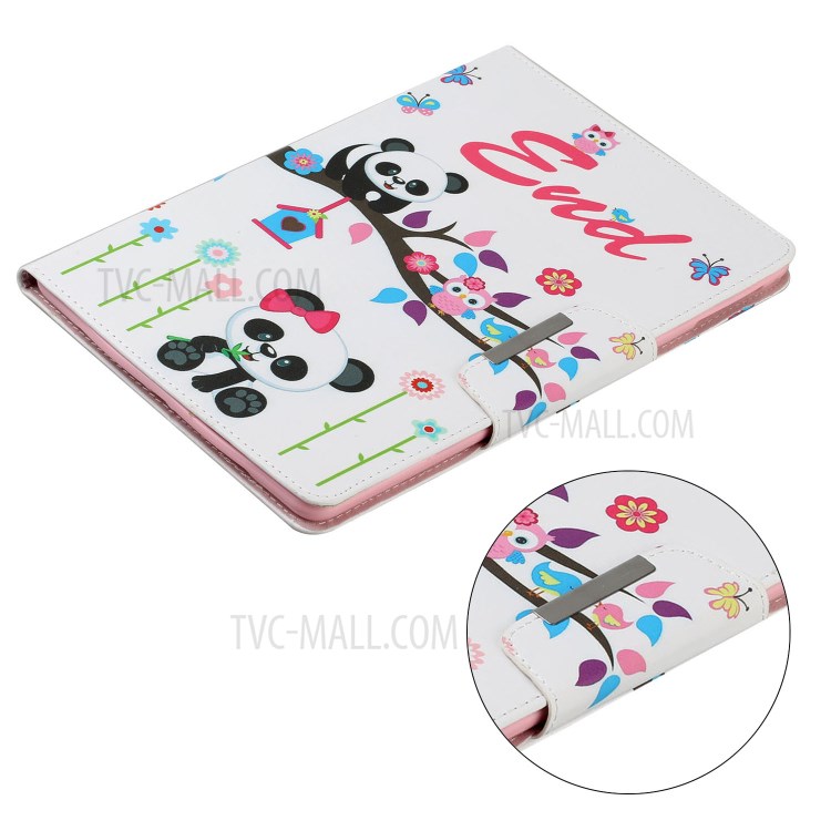 Pattern Printing Flip Cover Leather Stand Tablet Shell for iPad Pro 11-inch (2020)/(2018) - Panda and Owl-5