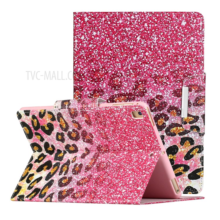 Pattern Printing Smart Leather Stand Case for iPad 9.7-inch (2018) / 9.7-inch (2017) / Air 2 / Air (2013) - Leopard-1