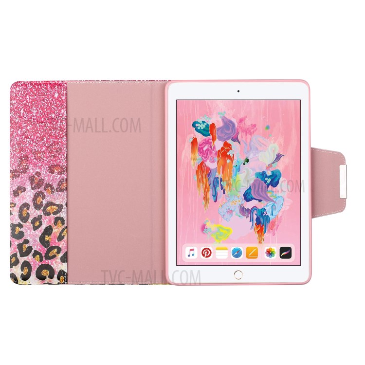 Pattern Printing Smart Leather Stand Case for iPad 9.7-inch (2018) / 9.7-inch (2017) / Air 2 / Air (2013) - Leopard-6