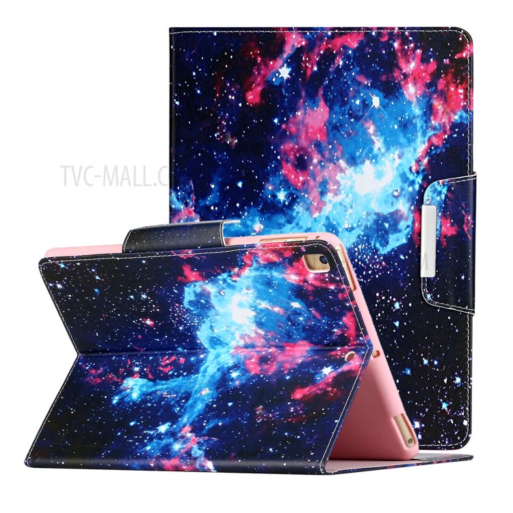 Pattern Printing Smart Leather Stand Case for iPad 9.7-inch (2018) / 9.7-inch (2017) / Air 2 / Air (2013) - Cosmic Sky-1