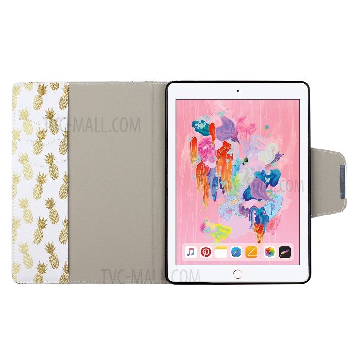 Pattern Printing Flip Leather Case Wallet Tablet Shell for iPad 10.2 (2020)(2019)/Air 10.5 inch (2019) - Pineapple-6