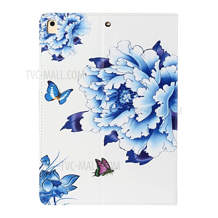 Pattern Printing Flip Leather Case Wallet Tablet Shell for iPad 10.2 (2021)/(2020)/(2019)/Air 10.5 inch (2019) - Blue Flowers-3