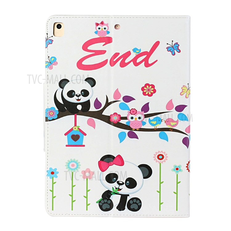 Pattern Printing Flip Leather Case Wallet Tablet Shell for iPad 10.2 (2020)(2019)/Air 10.5 inch (2019) - Panda and Owl-3
