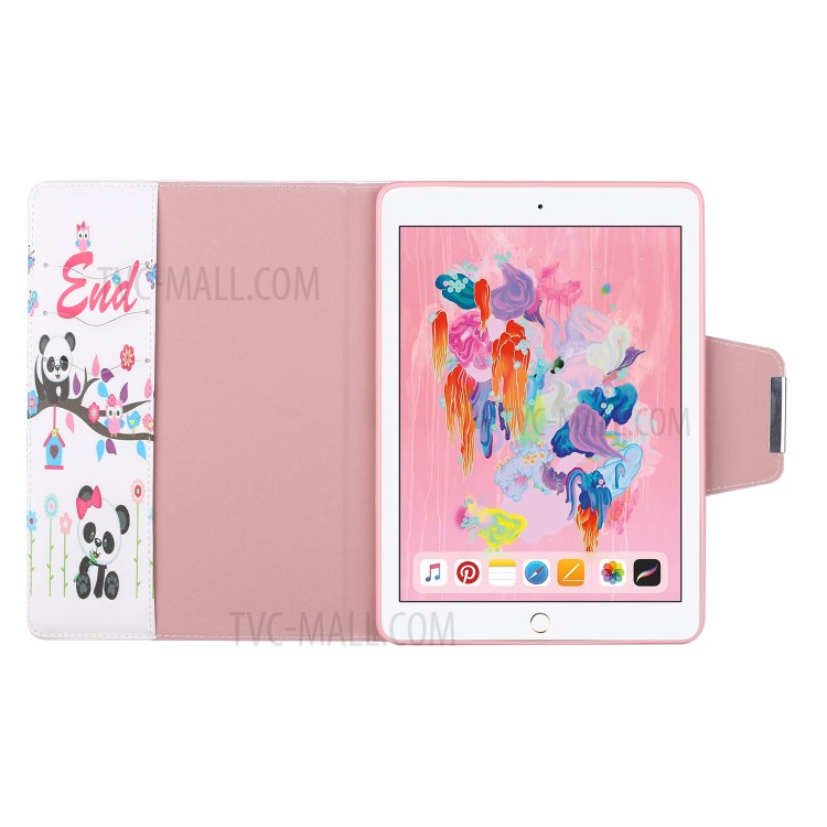 Pattern Printing Flip Leather Case Wallet Tablet Shell for iPad 10.2 (2020)(2019)/Air 10.5 inch (2019) - Panda and Owl-6