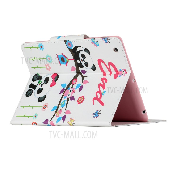 Pattern Printing Wallet Leather Stand Case for iPad 4/3/2 - Panda and Owl-4
