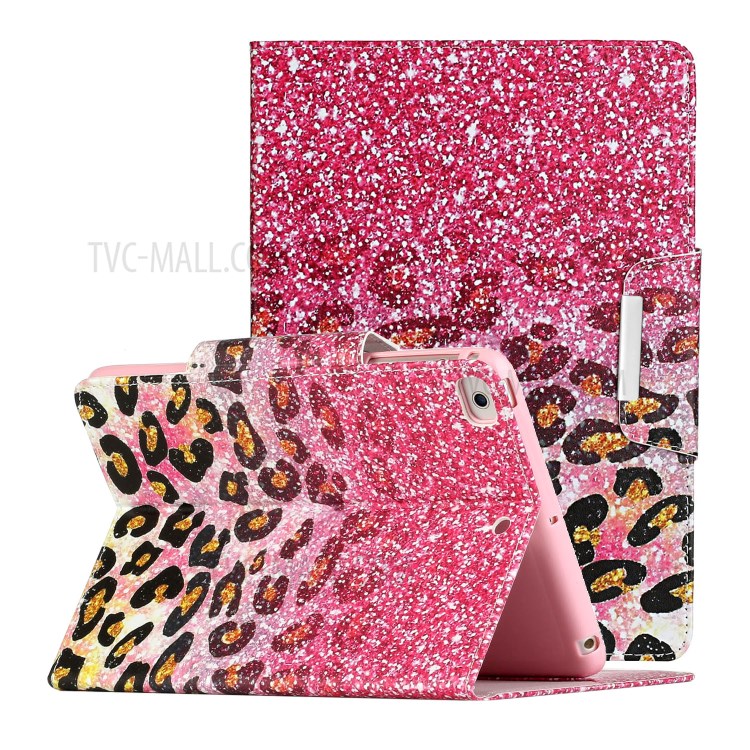 Pattern Printing Leather Wallet Stand Case for iPad mini (2019) 7.9 inch/4/3/2/1 - Leopard-1