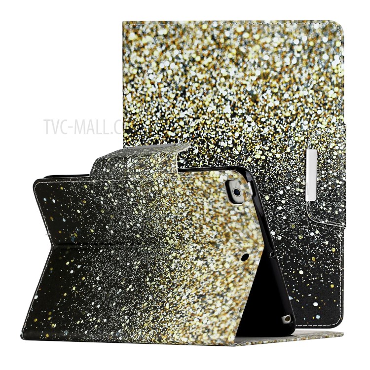 Pattern Printing Leather Wallet Stand Case for iPad mini (2019) 7.9 inch/4/3/2/1 - Glittery Elements-1