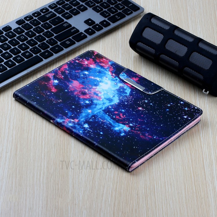 Pattern Printing Leather Wallet Stand Case for iPad mini (2019) 7.9 inch/4/3/2/1 - Cosmic Sky-7
