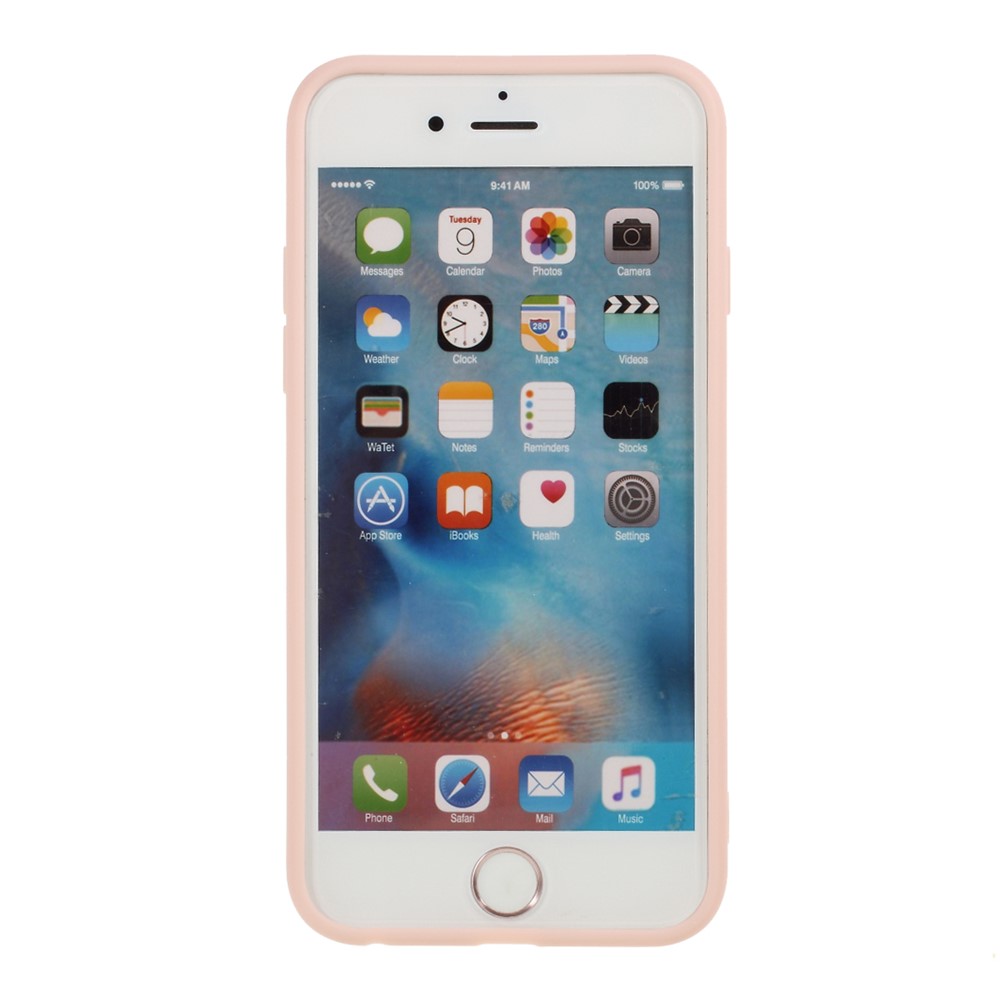 Capa de Telefone de Silicone Macia de Pele Fosca Para Iphone 6/6s 4,7 Polegadas - Rosa-3