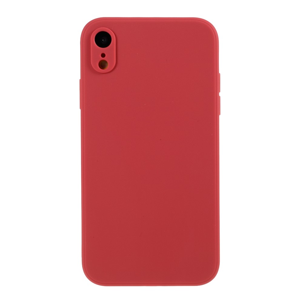 Matte Skin Soft Silicone Cell Phone Case for iPhone XR 6.1 inch - Red