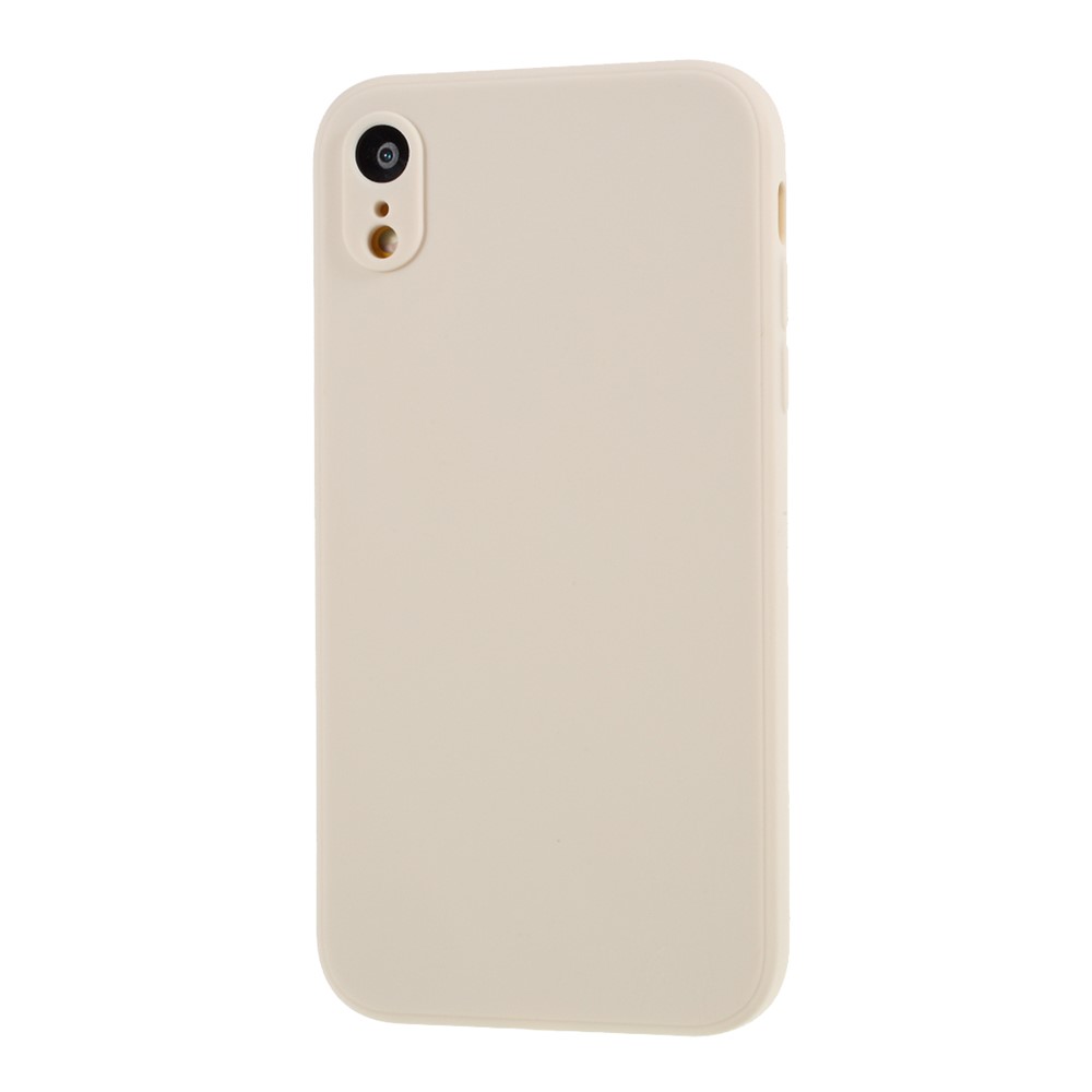 Case de Teléfonos Celulares de Silicona Suave de Piel Mate Para Iphone XR 6.1 Pulgadas - Beige