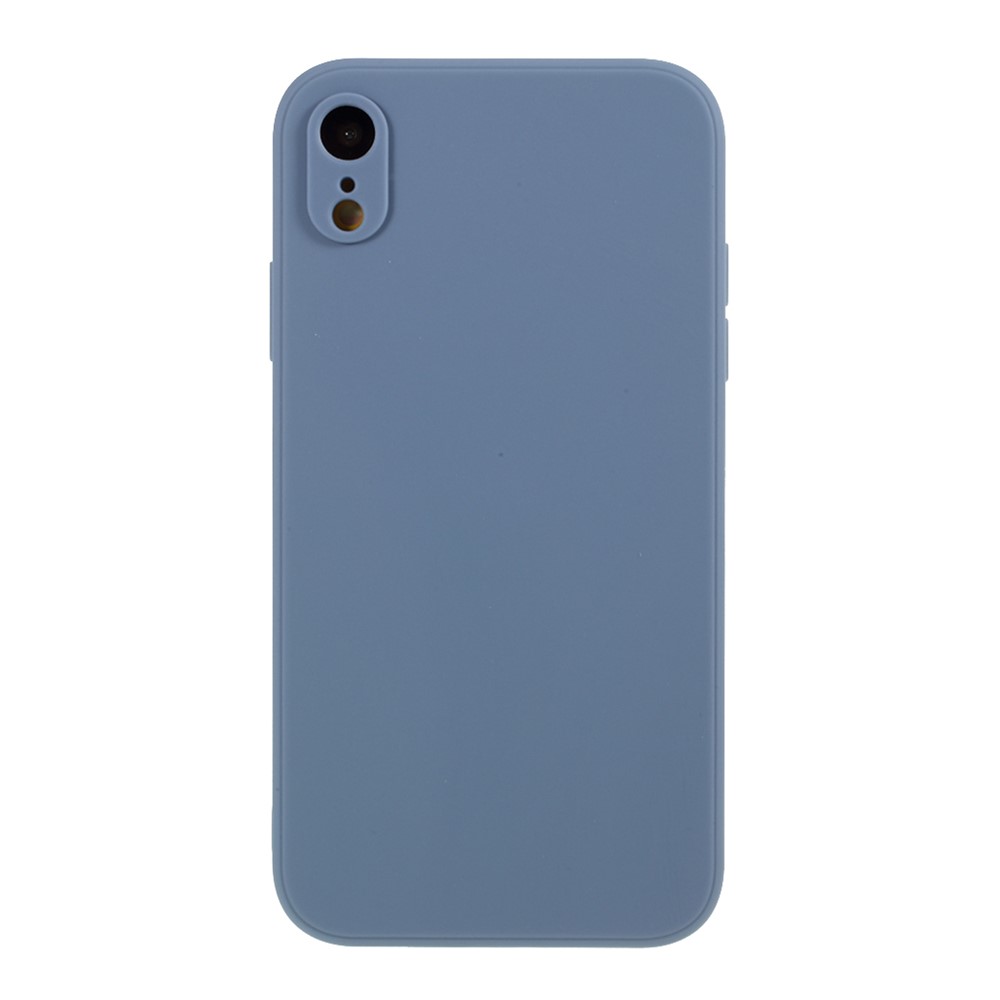 Matte Skin Soft Silicone Cell Phone Case for iPhone XR 6.1 inch - Dark Blue