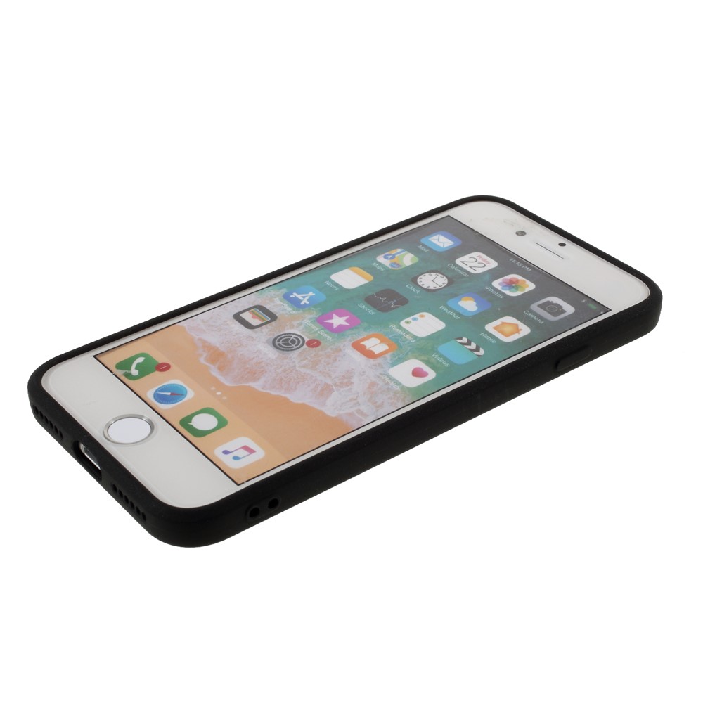 Pur Cas De Téléphone De Silicone Souple Mat De Couleur Pour Iphone 7/8 / Se (2ème Génération) - Noir-6