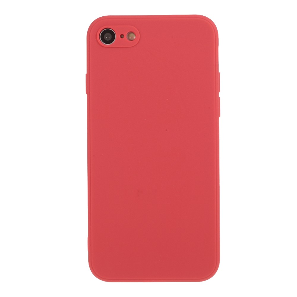 Pure Colour Matte Soft Silicone Phone Case for iPhone 7/8/SE (2nd Generation) - Red-1
