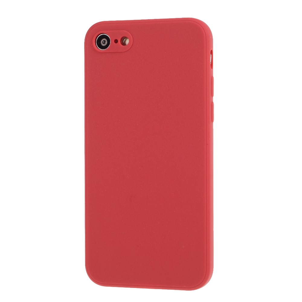 Pure Colour Matte Soft Silicone Phone Case for iPhone 7/8/SE (2nd Generation) - Red-2