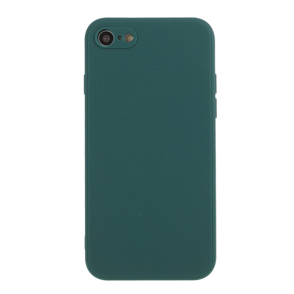 Pure Colour Matte Soft Silicone Phone Case for iPhone 7/8/SE (2nd Generation) - Dark Green-1