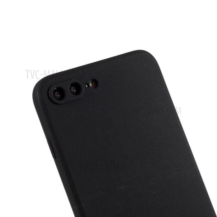 Pure Colour Matte Soft Silicone Cell Phone Case for iPhone 7 Plus/8 Plus 5.5 inch - Black-4