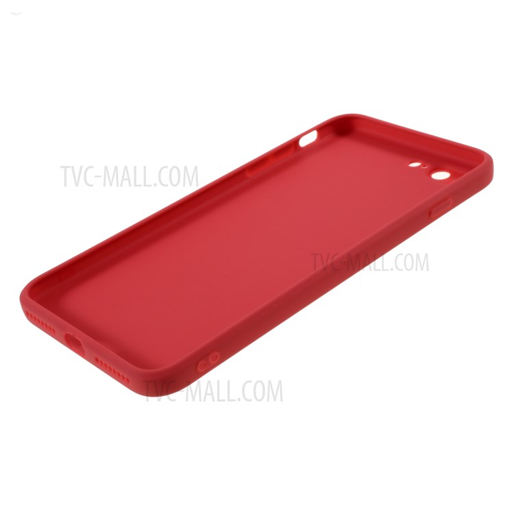 Pure Colour Matte Soft Silicone Cell Phone Case for iPhone 7 Plus/8 Plus 5.5 inch - Red-5