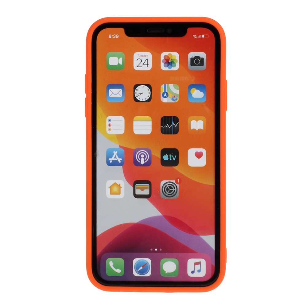 Pure Color Matte Soft TPU Cover Téléphone Pour Iphone 11 6,1 Pouces - Orange