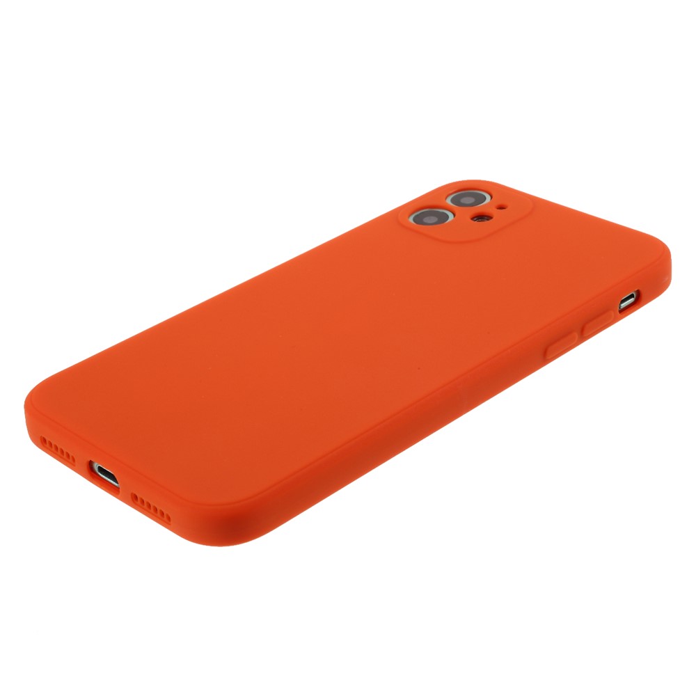 Pure Color Matte Soft Tpu Cover Case Para Iphone 11 6.1 Pulgadas - Naranja