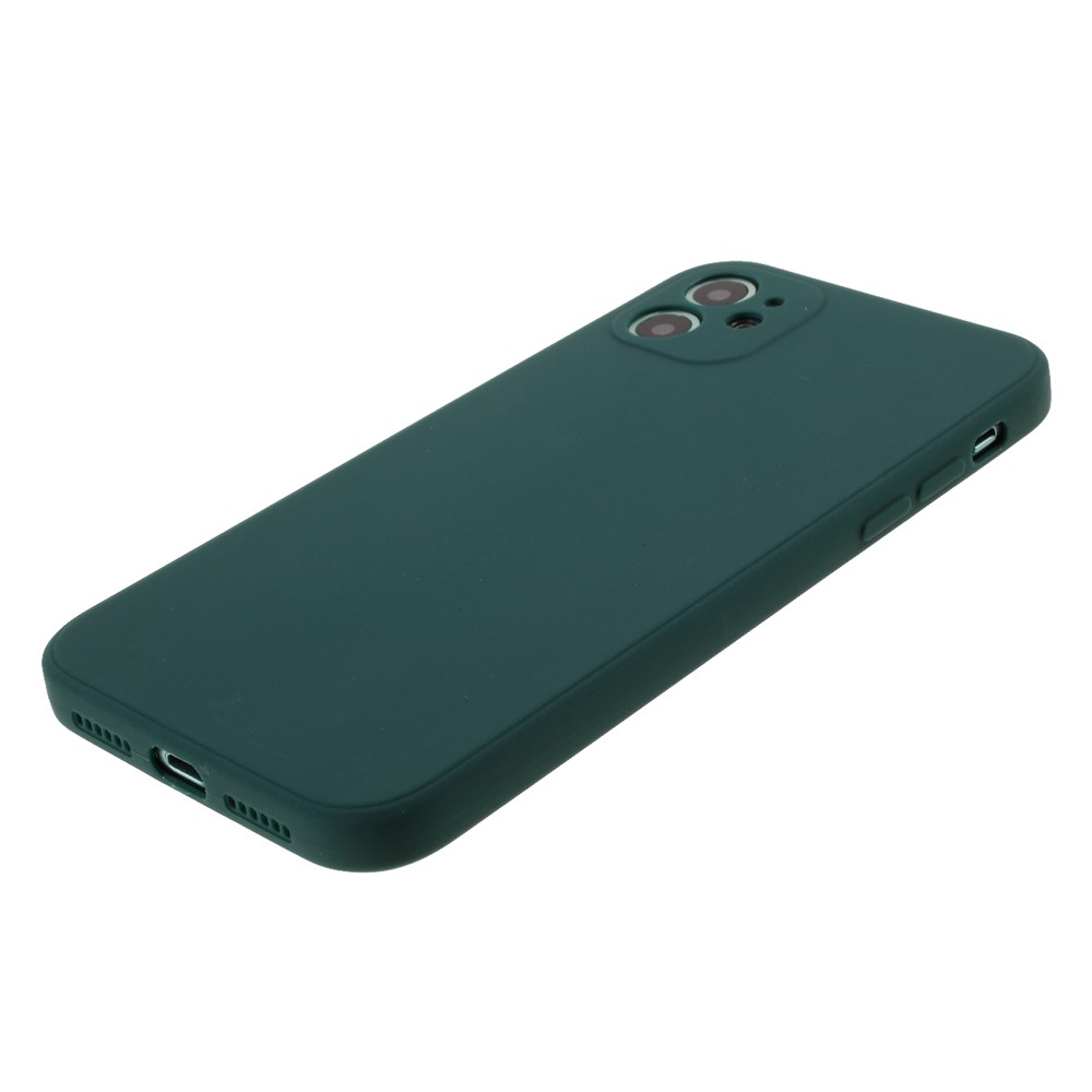 Pure Colour Matte Soft TPU Cover Phone Case for iPhone 11 6.1 inch - Dark Green-4