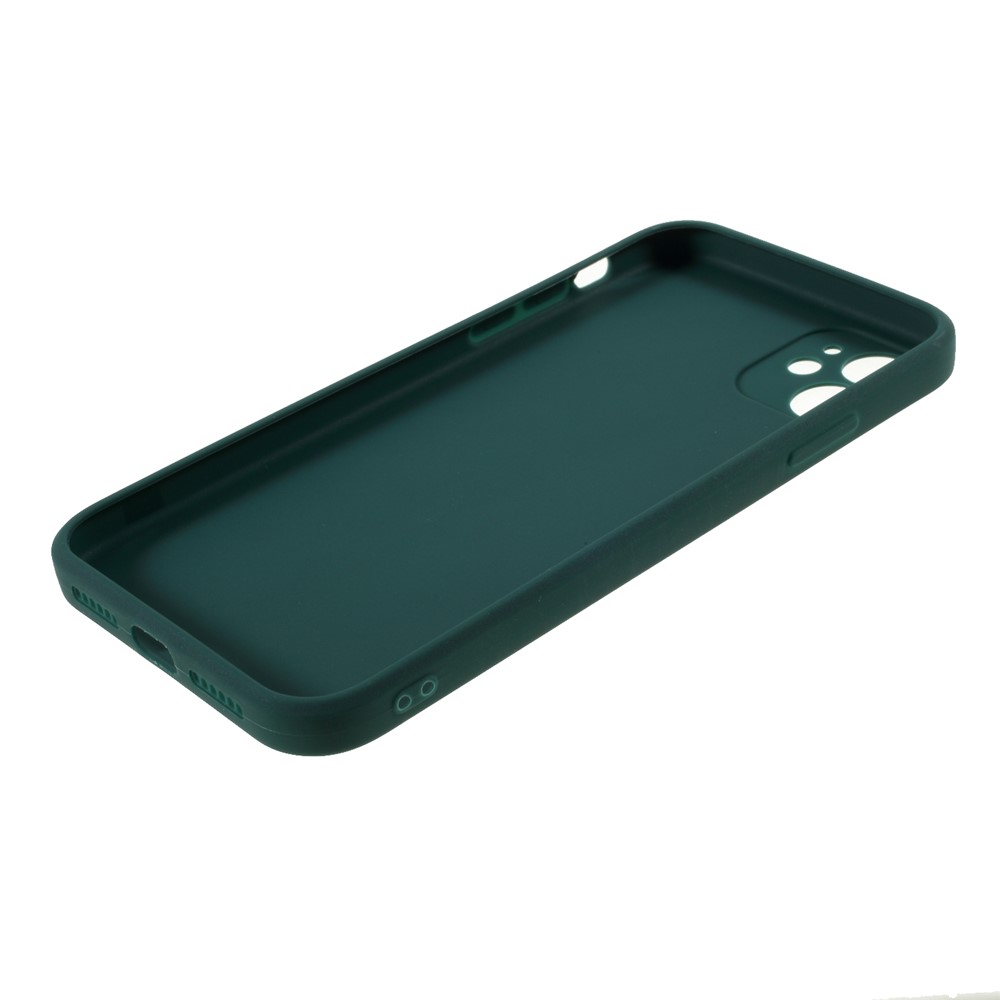 Pure Colour Matte Soft TPU Cover Phone Case for iPhone 11 6.1 inch - Dark Green-5